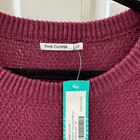 Pink Clover Berry Knit Sweater - Picture 3 of 5